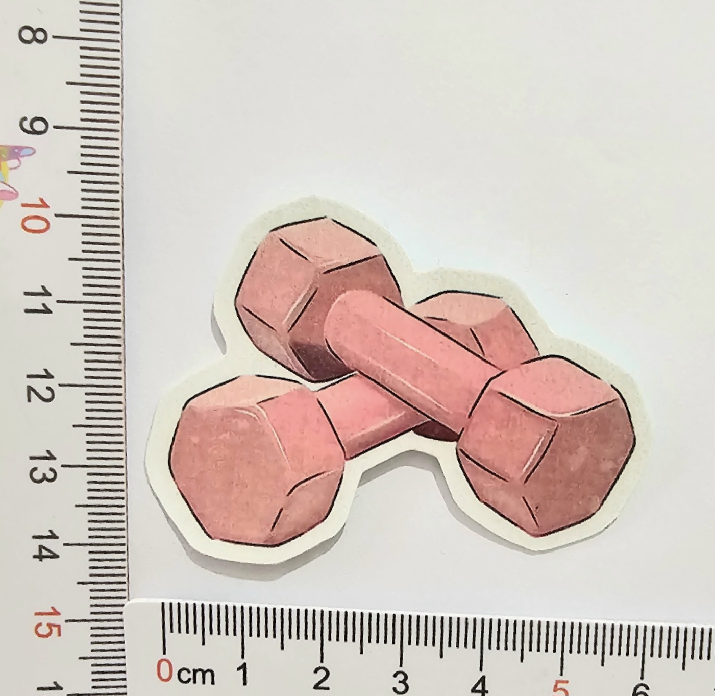 استیکر ضدآب طرح دمبل از مجموعه استیکرهای باشگاه ورزشی