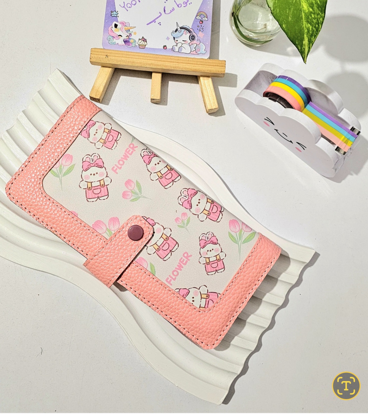 کیف پول دخترانه فانتزی چرم مصنوعی