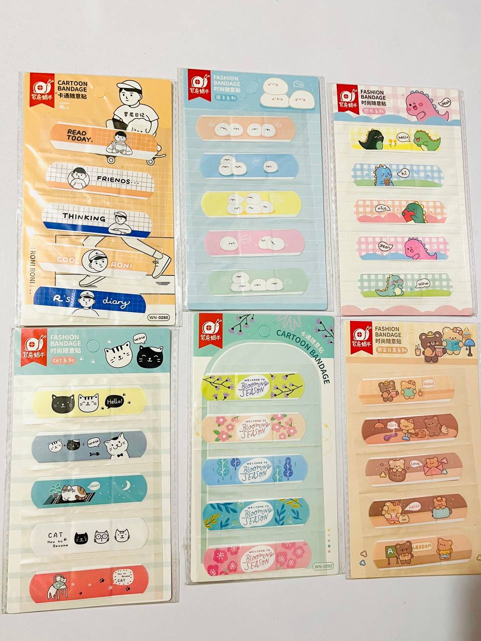 پک ۶ بسته ای چسب زخم فانتزی (طرح۱)