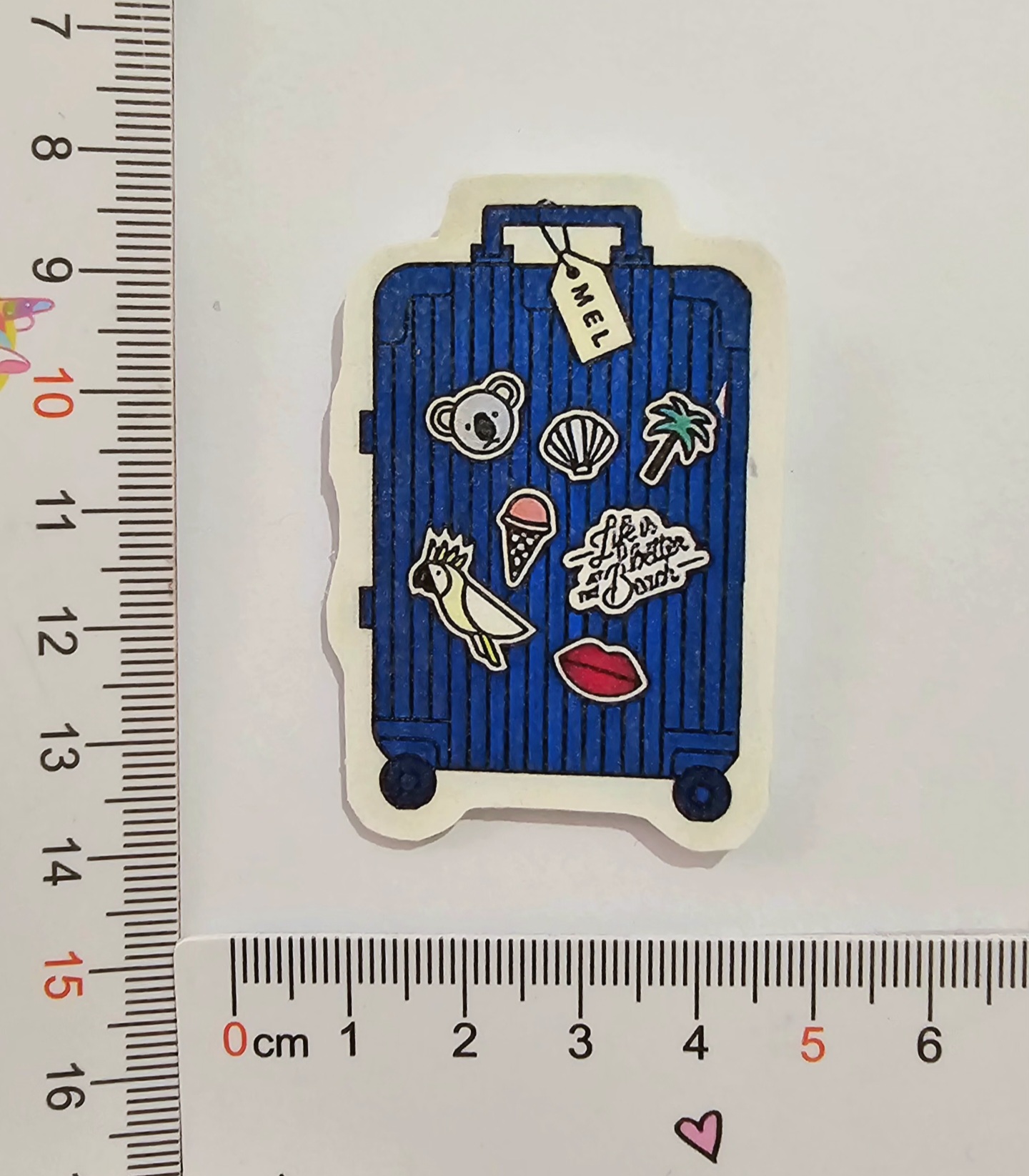 استیکر ضدآب طرح چمدان از مجموعه گردشگری