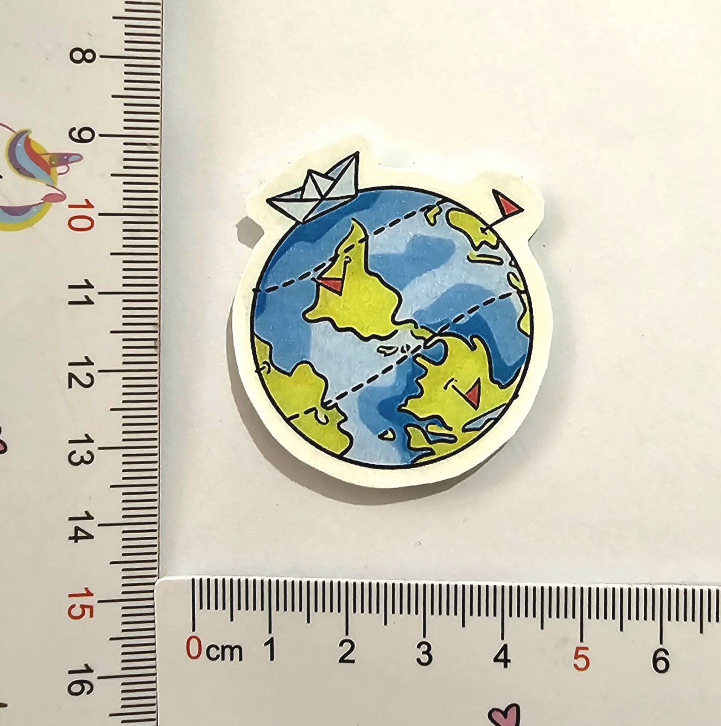 استیکر ضدآب طرح کره زمین از مجموعه گردشگری