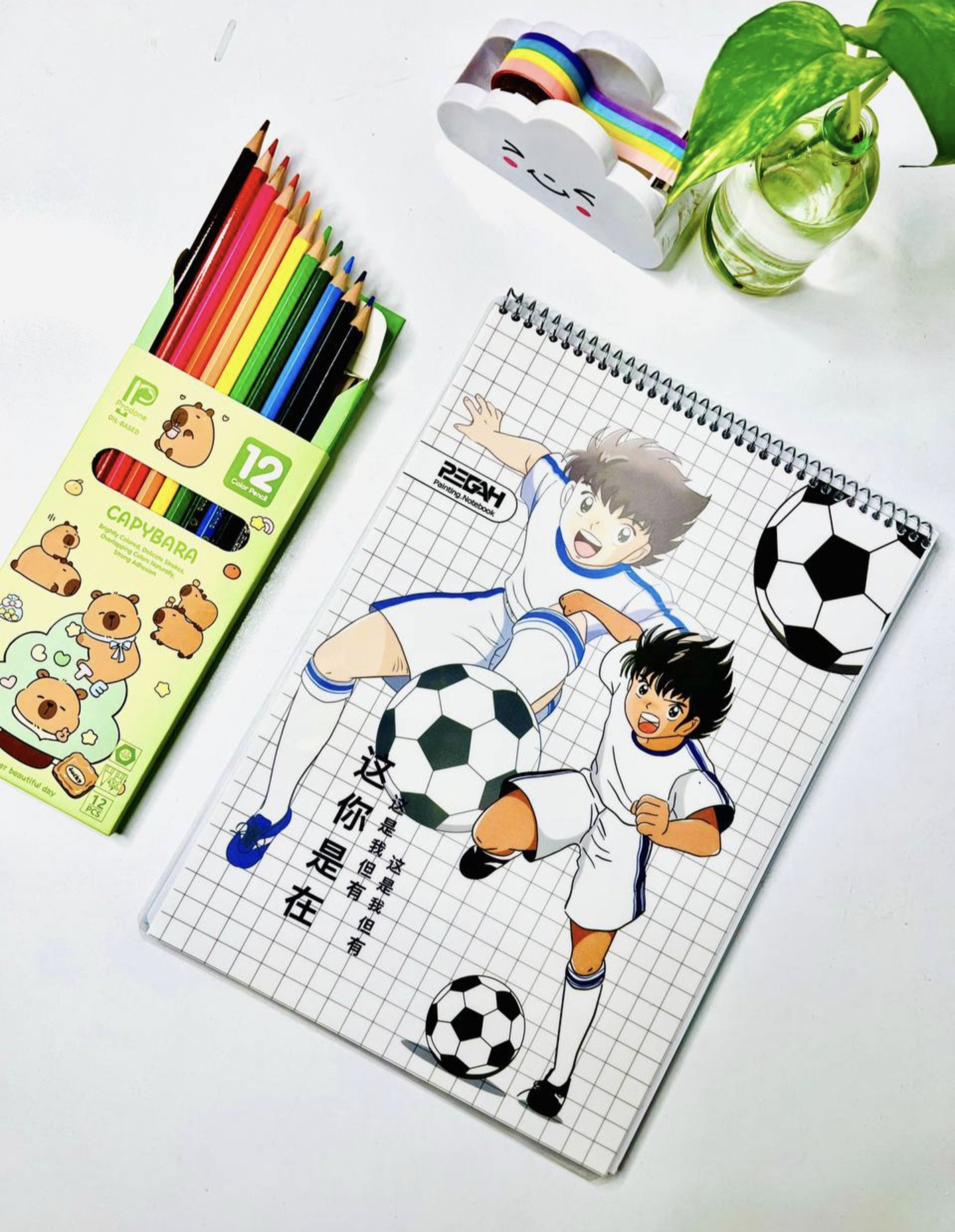 دفتر نقاشی سیمی آ۴،  طرح فوتبالیست‌ها، جلد طلقی