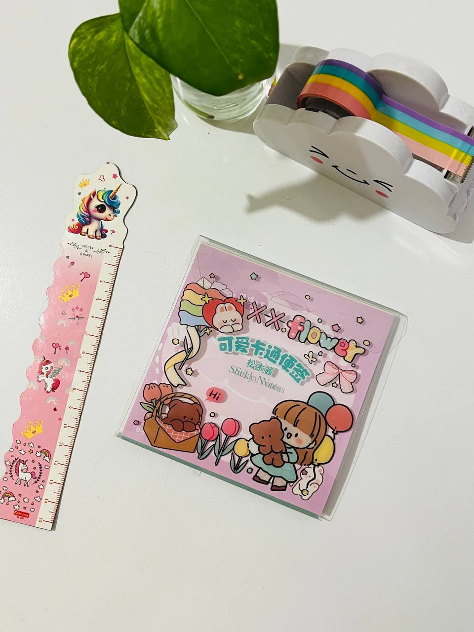 نوت پد (برگه یادداشت) جلد طلقی شفاف طرح دختر