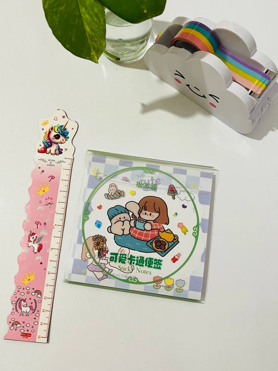 نوت پد (برگه یادداشت) جلد طلقی شفاف طرح دختر