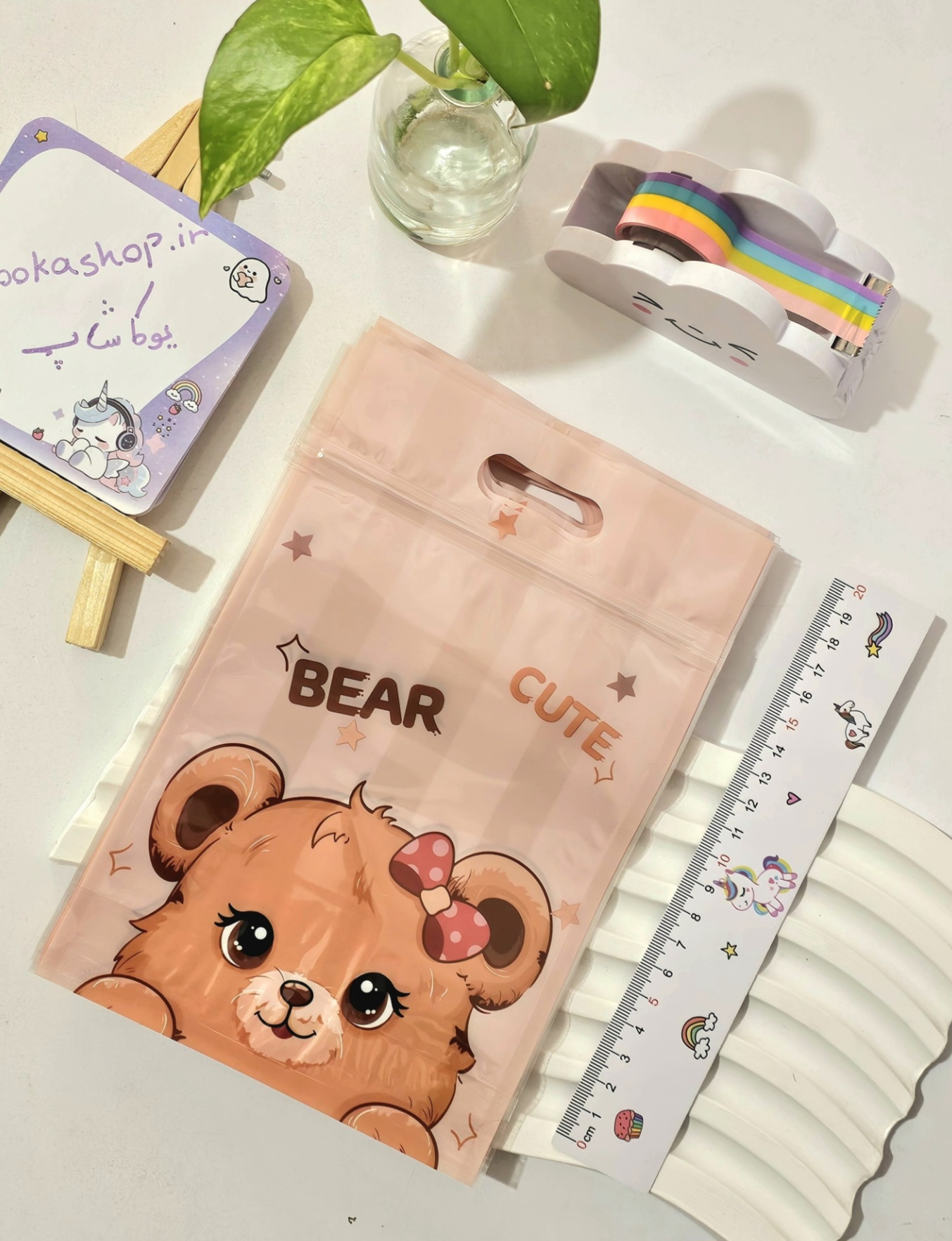 زیپ کیپ فانتزی حیوانات کیوت طرح خرس