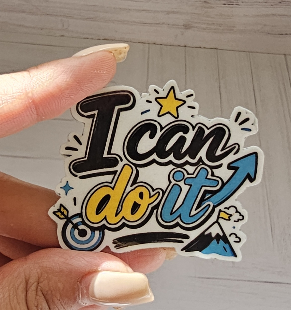 استیکر رشد شخصی،I can do it, ضدآب