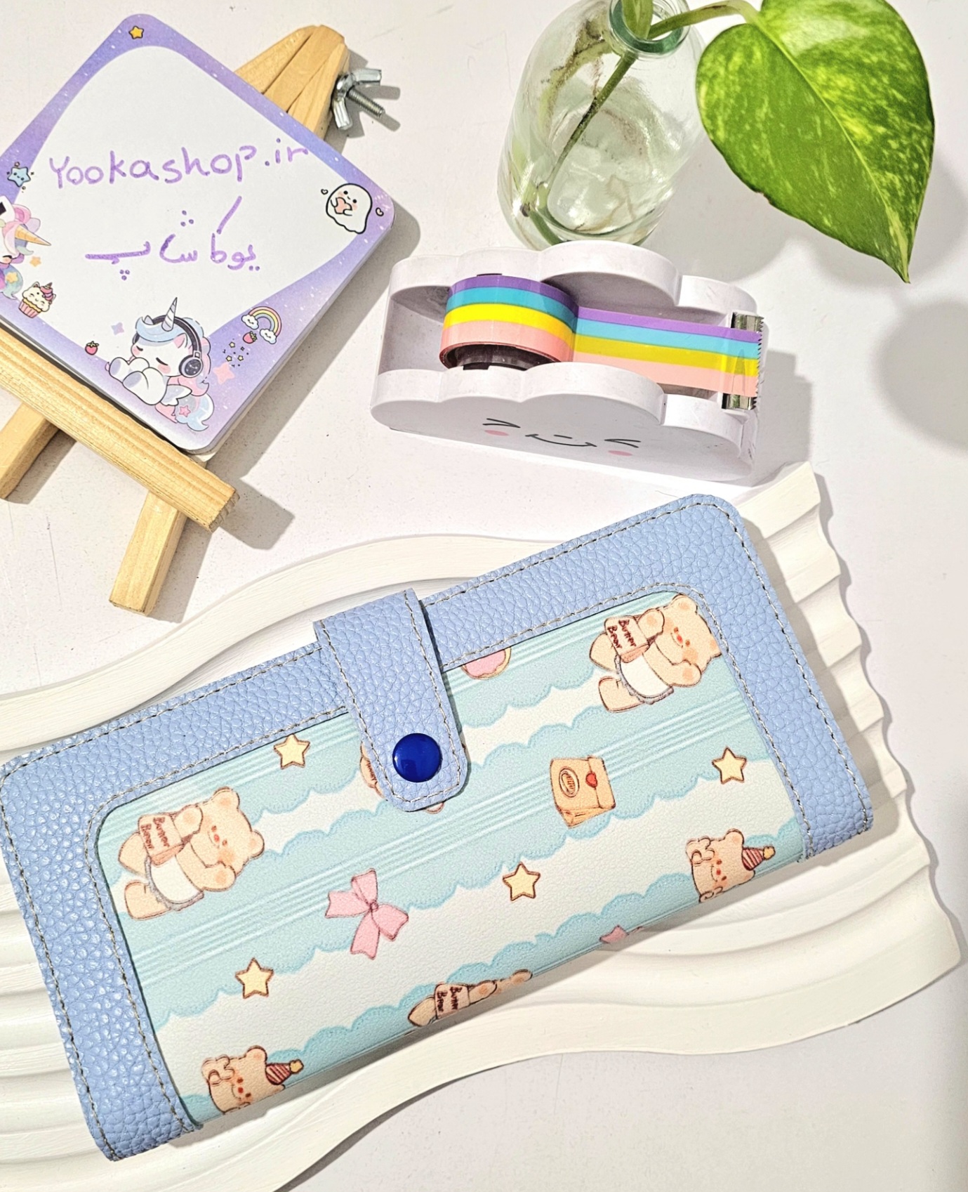 کیف پول دخترانه فانتزی چرم مصنوعی