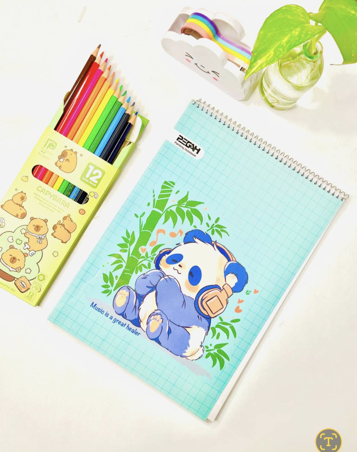 دفتر نقاشی سیمی آ۴ ، طرح پاندا، جلد طلقی