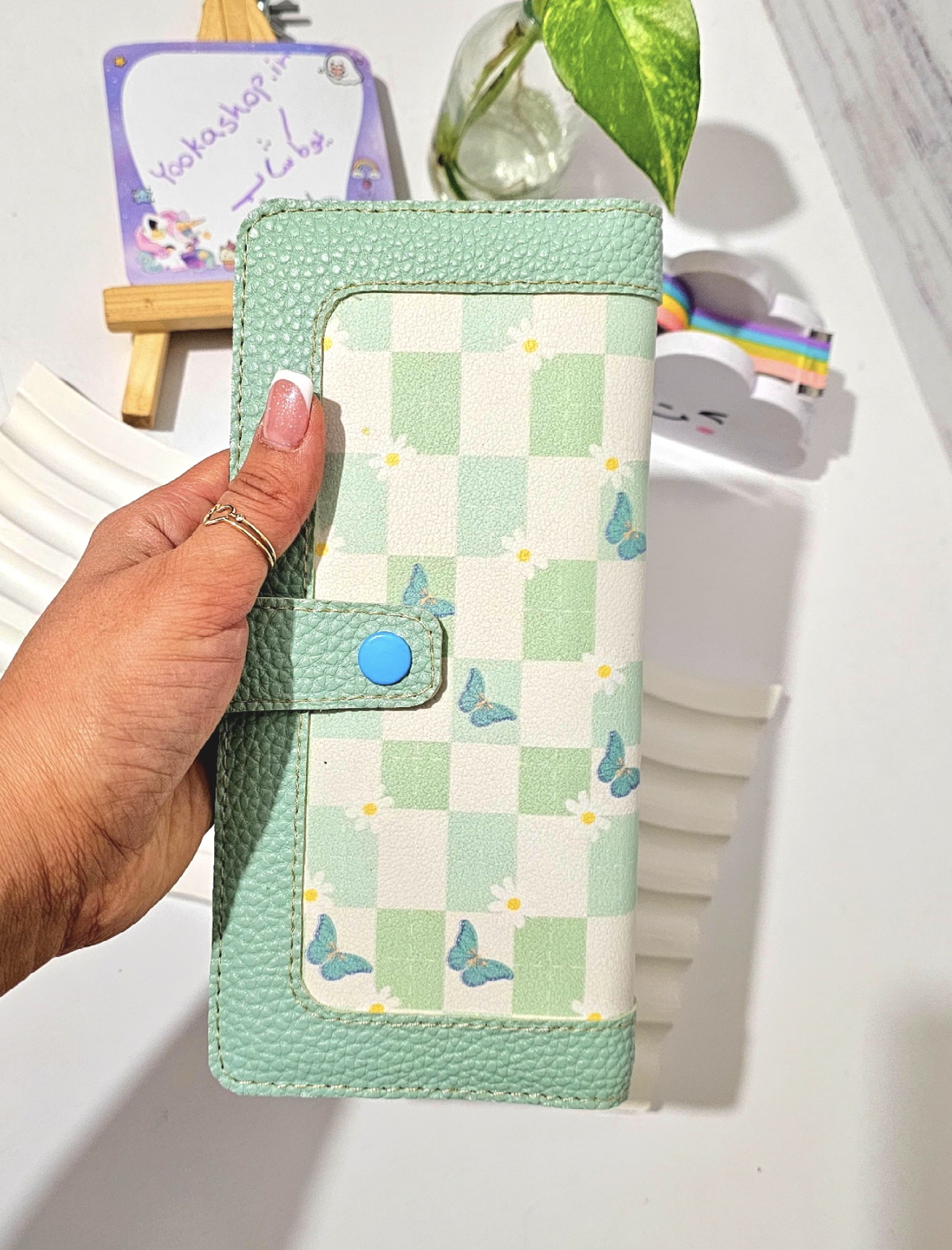 کیف پول دخترانه فانتزی چرم مصنوعی