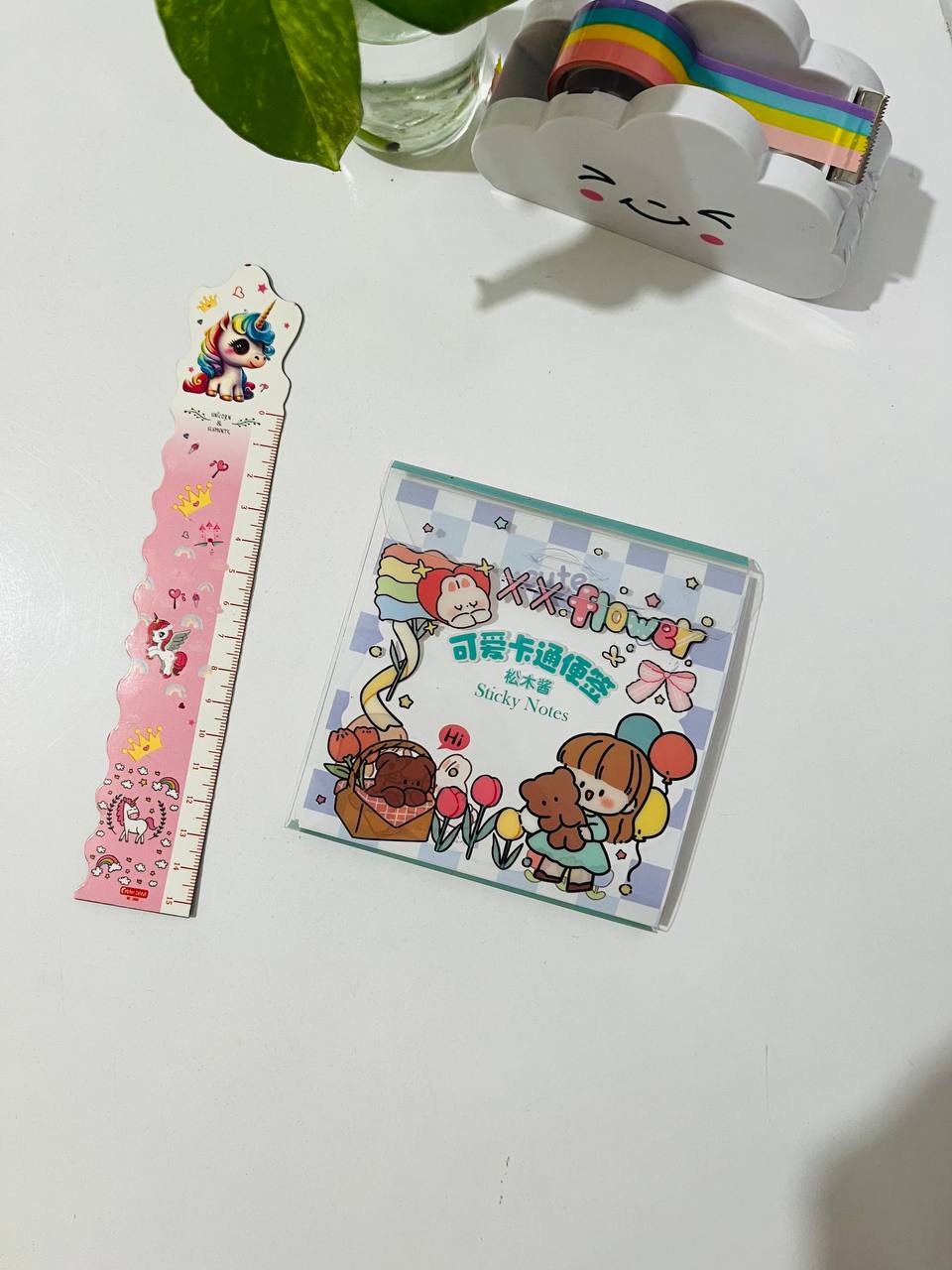 نوت پد (برگه یادداشت) جلد طلقی شفاف طرح دختر